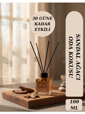 Misra Home 100ML Sandalağacı (Sandalwood)Kokusu Çubuklu Oda Kokusu Dolap Banyo Ev Oda Parfümü Oda Kokusu