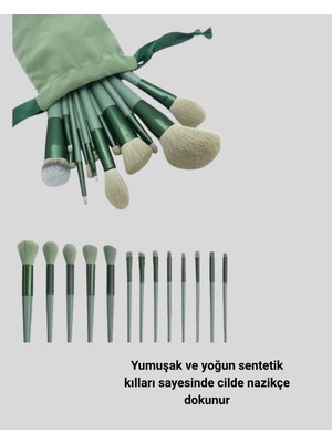 ERS13’LÜ Yumuşak Kıllı Makyaj Fırça Seti – Profesyonel Kalite, Hassas Ciltlere Uygun