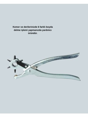 Ersmetal Gövdeli Ayarlanabilir Deri Delme Pensesi 2.5–5 mm Delik Açma Aracı