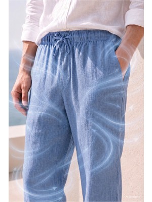 DeFacto Relaxed Fit %100 Keten Pantolon G1397AX26SM