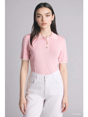 DeFacto Fitted Polo Yaka Kısa Kollu Triko Tişört C1498AX26SP