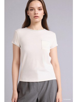 DeFacto Slim Fit Bisiklet Yaka Ribana Kısa Kollu Tişört G9548AX26SP