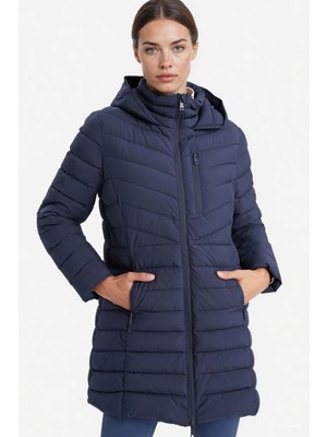 DeFacto Rüzgar Geçirmez Su İtici Regular Fit Kapüşonlu Şişme Parka Mont C6035AX25WN