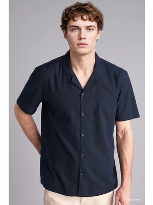 DeFacto %100 Pamuk Regular Fit Polo Yaka Kısa Kollu Gömlek G0797AX26SM