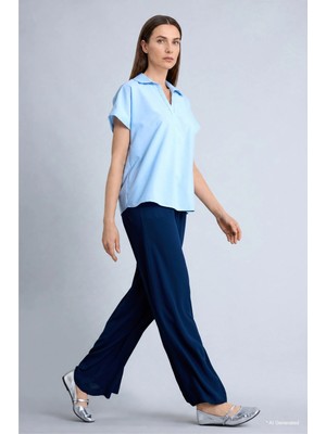 DeFacto Culotte Fit Geniş Kalıp Yüksek Bel Krinkıl Pantolon C9565AX26SM