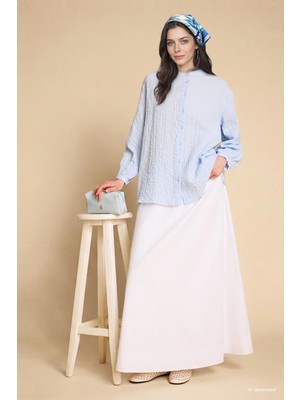 DeFacto A Kesim Poplin Maxi Etek H5642AX26SM