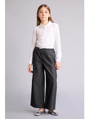 DeFacto Wide Leg Jean Görünümlü Pantolon Kız Çocuk G6814A826SM