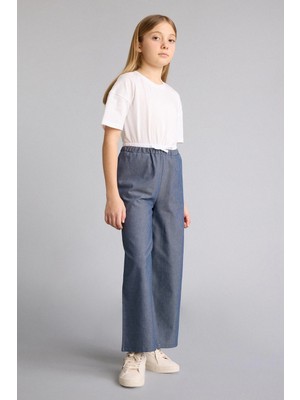 DeFacto Wide Leg Jean Görünümlü Pantolon Kız Çocuk G6814A826SM
