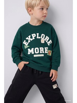 DeFacto Oversize Baskılı Arma Detaylı Sweatshirt Erkek Bebek I0317A526AU