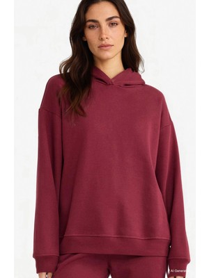 DeFacto Relax Fit Kapüşonlu Basic Kalın Sweatshirt D9935AX25WN