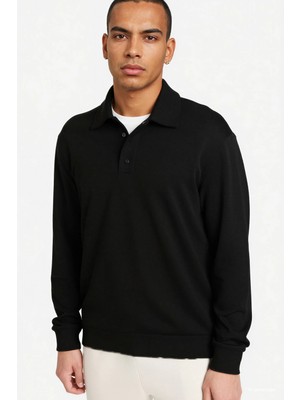 DeFacto Standart Fit Polo Yaka Modal Sporcu Sweatshirt G3596AX25WN