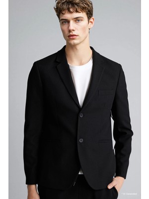 DeFacto Modern Fit Penye Cepli Blazer Ceket F2347AX26SP