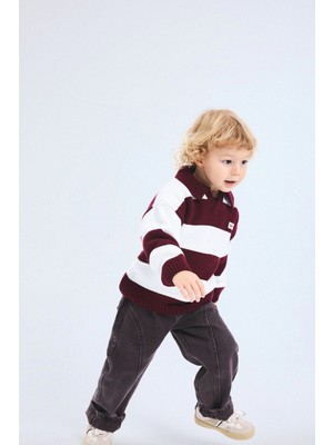 DeFacto %100 Pamuk Beli Lastikli Jean Pantolon Erkek Bebek G3777A526WN