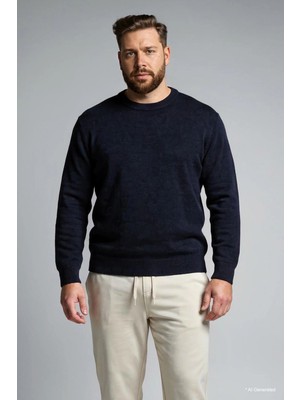 DeFacto Pamuklu Boxy Fit Büyük Beden Bisiklet Yaka Pike Sweatshirt H1001AX26SP