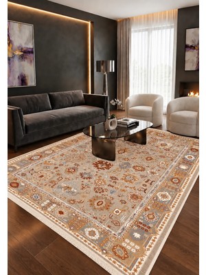 Bazaar Forum Bambu Premium Etnik Desenli Salon Halısı, Koridor Halısı, Yatak Odası Halısı