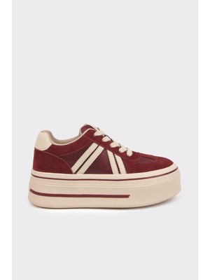 Derinet Hakiki Deri Kalın Taban Kadın Sneaker