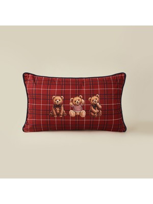 Evidea Soft Bear Kırlent - Bordo - 30X50 cm