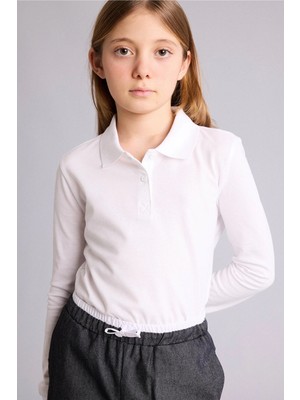 DeFacto %100 Pamuk Polo Tişört Kız Çocuk J0010A626SP