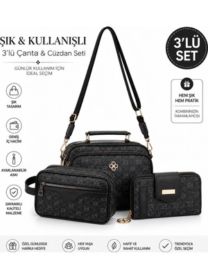 Newish Polo Kadın Vegan Deri Çapraz El  Omuz Çantası ve Cüzdan Kartlık NEWPOLO370