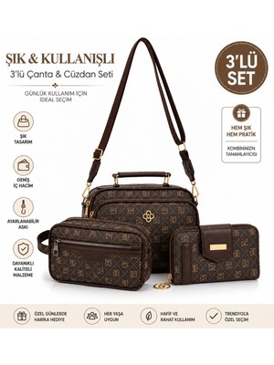 Newish Polo Kadın Vegan Deri Çapraz El  Omuz Çantası ve Cüzdan Kartlık NEWPOLO370