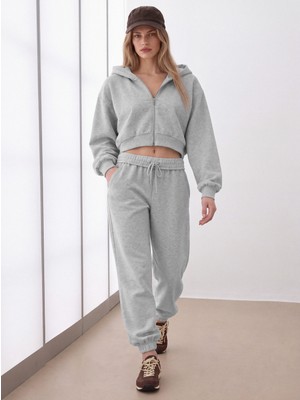 Babokah Kapüşonlu Crop Sweatshirt
