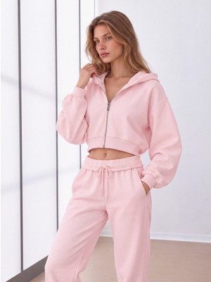 Babokah Kapüşonlu Crop Sweatshirt