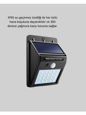 Kaliteyi Bul Güneş Enerjili 20 LED Hareket Sensörlü Dış Mekan Lamba IP65