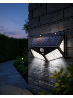 Kaliteyi Bul Güneş Enerjili Duvar Lambası 100 LED Su Geçirmez