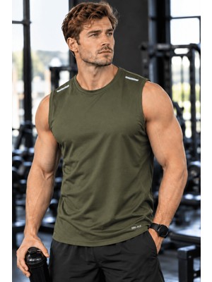 Genius Store Erkek Nem Emici Hızlı Kuruma Atletik Teknik Performans Sporcu Sıfır Kol T-Shirt Drıfıt-Sıfırkol