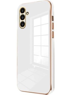 Hubrendy Mep Samsung Galaxy A55 5g Kılıf Volet Silikon - Beyaz