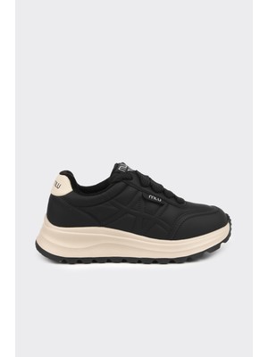 Derinet Hakiki Deri Dikiş Detaylı Kadın Sneaker