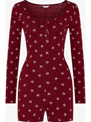 Penti Bordo Cute Bows Pointel Tulum