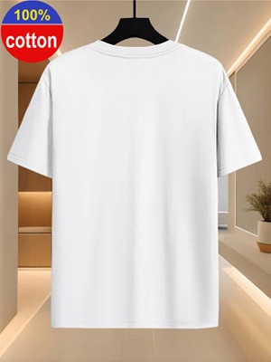 One Button Unisex Erkek/kadın Bordo Kurdele Baskılı Oversize T-Shirt