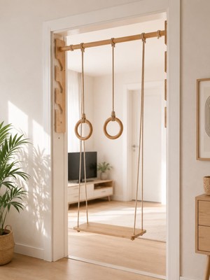 Miniwood Ahşap Salıncak Barfiks Oyun Seti