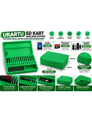 Bellek Kartı ve USB Sürücü Saklama Kutusu