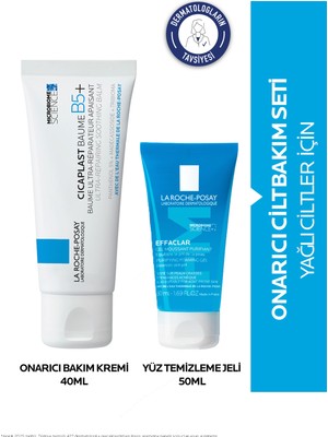 La Roche-Posay La Roche Posay Yağlı Ciltler İçin Onarıcı Bakım Seti: Cicaplast Baume 40ml & Effacler Yüz Temizleyici 50ml