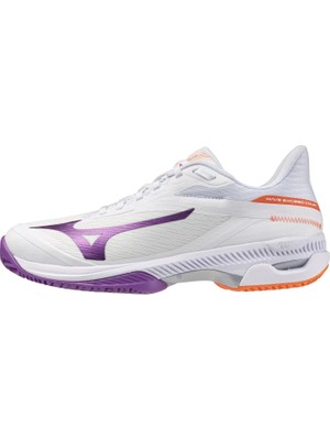 Mizuno Wave Exceed Court cc Kadın Tenis Ayakkabısı Beyaz / Mor