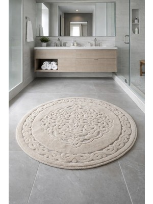 SN Cottonia Home Yuvarlak Pamuklu 100 x 100 cm Paspas