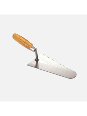 Dekor Beyaz Tuğla Malası 22 cm Ahşap Sap
