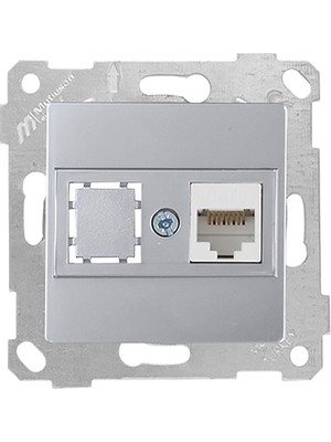 Mutlusan Mekanizmalı Tuş Data Prizi 1*RJ45 (Cat6) Inox