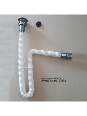 Adell Uzun Körük Gövdeli Lavabo Sifonu