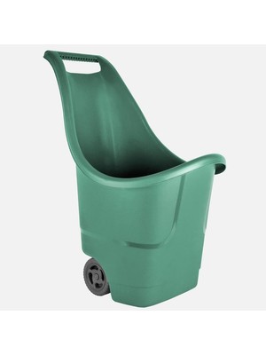 Serinova Baha Çok Amaçlı Plastik Bahçe Arabası Tekerlekli 50 Litre Yeşil