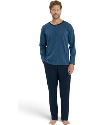 Pijadore Erkek %100 Pamuk Uzun Kollu Pamuklu Pijama Takımı 2287