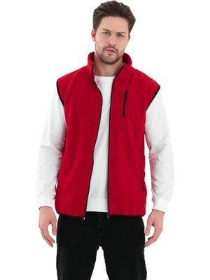Happy Trend Erkek Tam Fermuarlı Spor Polar Yelek