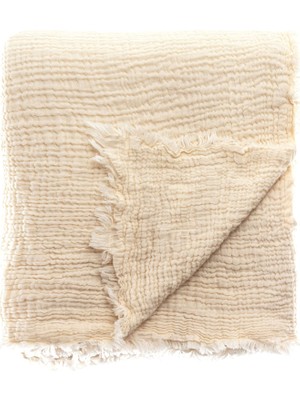 Happy Trend - Müslin Pike Tek Kişilik, 100% Pamuk 4 Katlı Kaliteli Müslin Yatak Örtüsü, Dekoratif Şık Yumuşak Hafif Yazlık Pike (Natural Krem, Tek Kişilik 160X220 Cm)