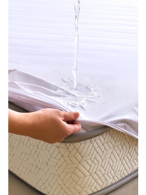 Happy Trend Alezi Micro Kumaş Fitted Full Kenar Sıvı Geçirmez Yatak Koruyucu Beyaz (200 x 200)