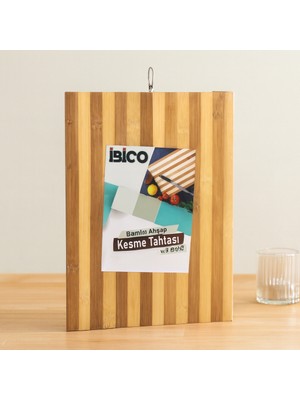 Bezos Bambu Kesme Tahtası 26X36X1.2 cm Metal Kulplu