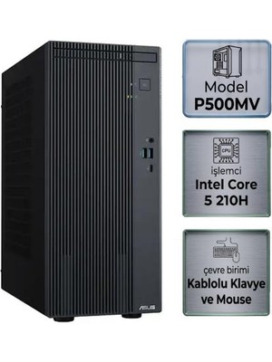 Verto Asus Expertcenter P500MV P500MV-C52108512B0D I5 210H 8gb 512GB SSD Dos Masaustu Bılgısayar