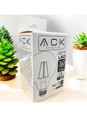 Ack 4W 220-240V E27 2200K G95 LED Rustik Ampul AB47-00420