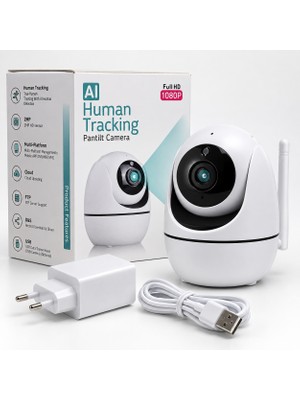 Teletek AI Human Tracking Wifi Akıllı Güvenlik Kamerası 2mp Full Hd 1080P – Pan/tilt, Insan Takibi, Mobil Uygulama, Cloud Destekli